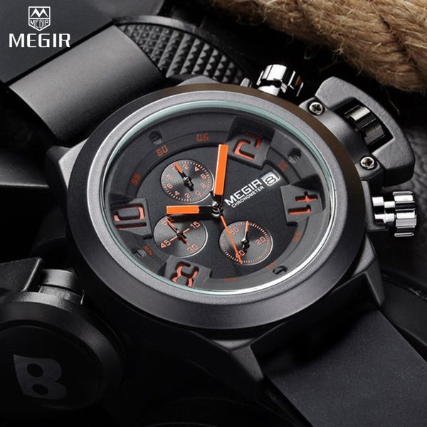 megir men's casual quartz watch 3d engraved dial black silicone watches men waterproof sport watch for man mg2002, Slivery;brown
megir men's casual quartz watch 3d engraved dial black silicone watches men waterproof sport watch for man mg2002, Slivery;brown