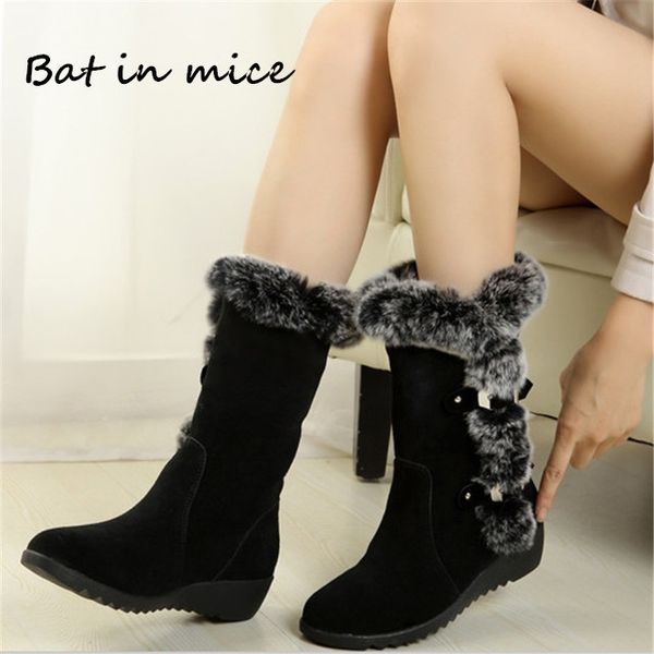 new winter women casual warm fur mid-calf boots shoes women slip-on round toe flats snow boots shoes muje plus size 35-40 w351, Black
new winter women casual warm fur mid-calf boots shoes women slip-on round toe flats snow boots shoes muje plus size 35-40 w351, Black