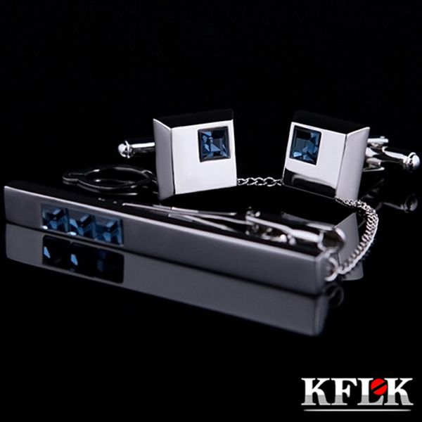 kflk 2018 cuff links necktie clip for tie pin for men's gift blue crystal tie bars cufflinks tie clip set jewelry, Silver
kflk 2018 cuff links necktie clip for tie pin for men's gift blue crystal tie bars cufflinks tie clip set jewelry, Silver