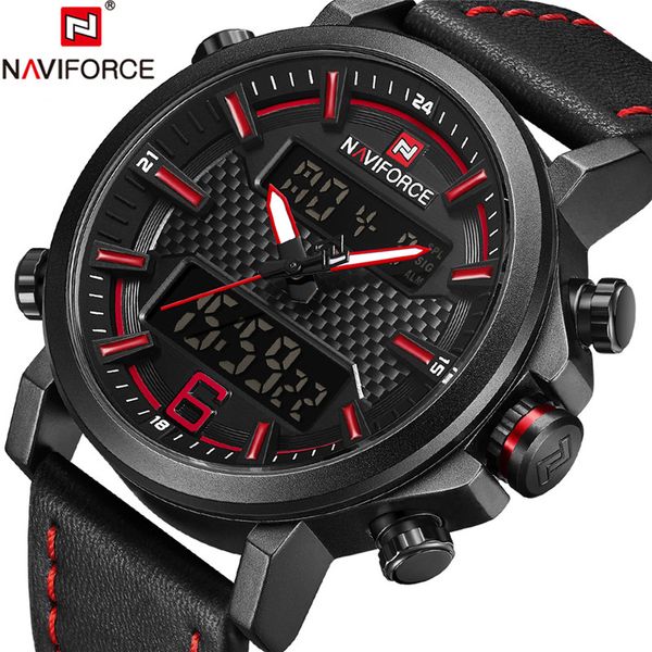 naviforce men watch digital sport mens watches army leather band analog led quartz male clock new 9135, Slivery;brown
naviforce men watch digital sport mens watches army leather band analog led quartz male clock new 9135, Slivery;brown
