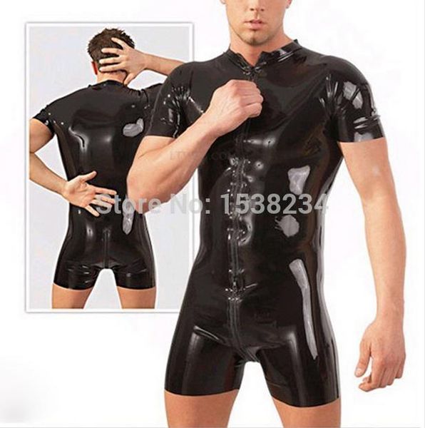 men's fashion black latex tights catsuit short sleeves front zipper latex leotard plus size
men's fashion black latex tights catsuit short sleeves front zipper latex leotard plus size