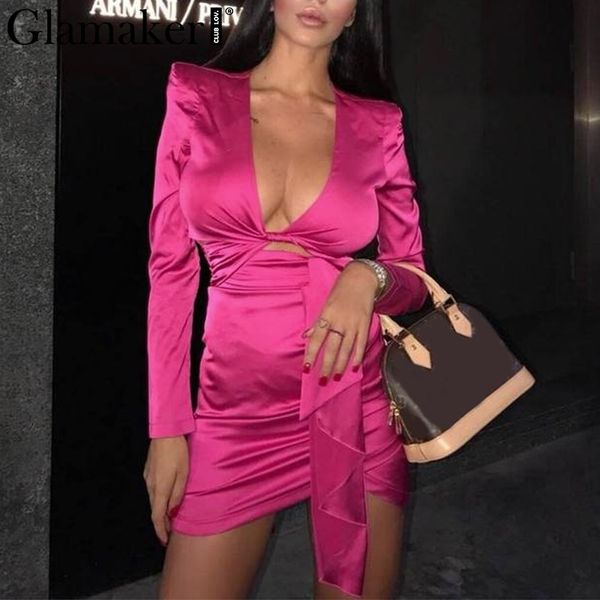 glamaker vintage deep v neck dress women winter bodycon mini short dress party club long sleeve satin autumn chrismas, White;black
glamaker vintage deep v neck dress women winter bodycon mini short dress party club long sleeve satin autumn chrismas, White;black