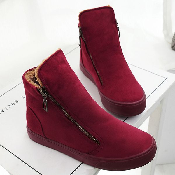 women ankle snow boots female flock zipper winter sneakers warm plush women casual shoes sapato feminino, Black
women ankle snow boots female flock zipper winter sneakers warm plush women casual shoes sapato feminino, Black