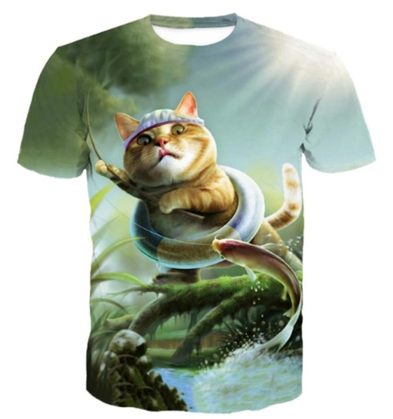 3d cool cat fish print funny short sleeve t-shirt kawaii cute animal summer women/men's tees 2018 camisa masculina u757, White;black
3d cool cat fish print funny short sleeve t-shirt kawaii cute animal summer women/men's tees 2018 camisa masculina u757, White;black