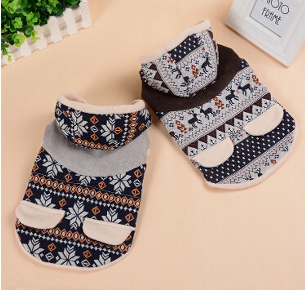 christmas dog cotton costumes snowflake elk xmas dog teddy hoodie coat winter warm puppy pet clothing 
christmas dog cotton costumes snowflake elk xmas dog teddy hoodie coat winter warm puppy pet clothing