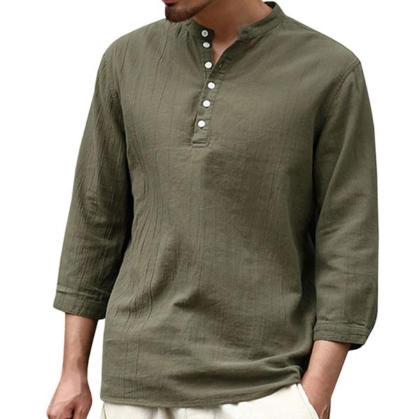 men cotton linen shirts fashion 2018 autumn soft three quarter slim linen male solid casual shirts plus size 3xl 8j0574, White;black
men cotton linen shirts fashion 2018 autumn soft three quarter slim linen male solid casual shirts plus size 3xl 8j0574, White;black