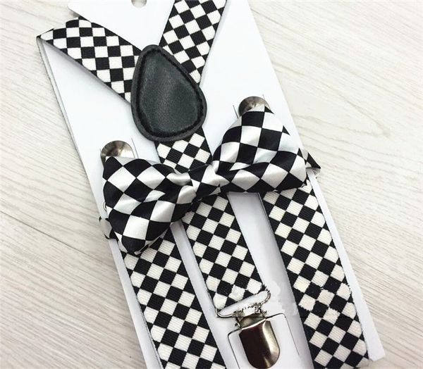2.5x65cm plaid children boys girls student y-back suspenders bow tie set clip-on elastic braces kids designer belts trousers shoulder straps, Black;white
2.5x65cm plaid children boys girls student y-back suspenders bow tie set clip-on elastic braces kids designer belts trousers shoulder straps, Black;white