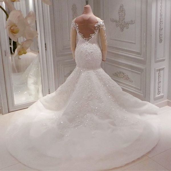 amazing plus size wedding gown luxury crystal beads lace applique 3/4 long sleeve bridal gowns dubai off shoulder mermaid wedding dress, White
amazing plus size wedding gown luxury crystal beads lace applique 3/4 long sleeve bridal gowns dubai off shoulder mermaid wedding dress, White