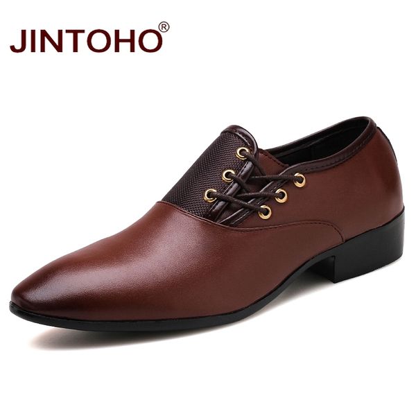 jintoho 2018 new dress men formal leather shoes pointed toe glitter male leather shoes black & brown men loafers dress
jintoho 2018 new dress men formal leather shoes pointed toe glitter male leather shoes black & brown men loafers dress