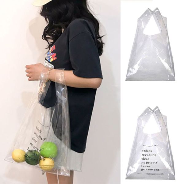 women transparent pvc shopping bag clear fashion reusable eco tote bag large capacity foldable storage shopping bags new
women transparent pvc shopping bag clear fashion reusable eco tote bag large capacity foldable storage shopping bags new