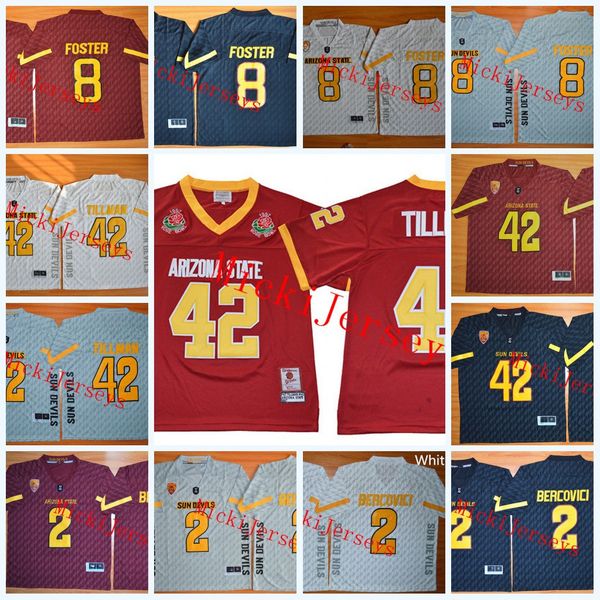 Mens NCAA Arizona State Sun Devils Pat Tillman College Football Jersey Stitched 2 Mike Bercovici 8 D.J. Foster ASU Sun Devils Jerseys S-3XL
Mens NCAA Arizona State Sun Devils Pat Tillman College Football Jersey Stitched 2 Mike Bercovici 8 D.J. Foster ASU Sun Devils Jerseys S-3XL