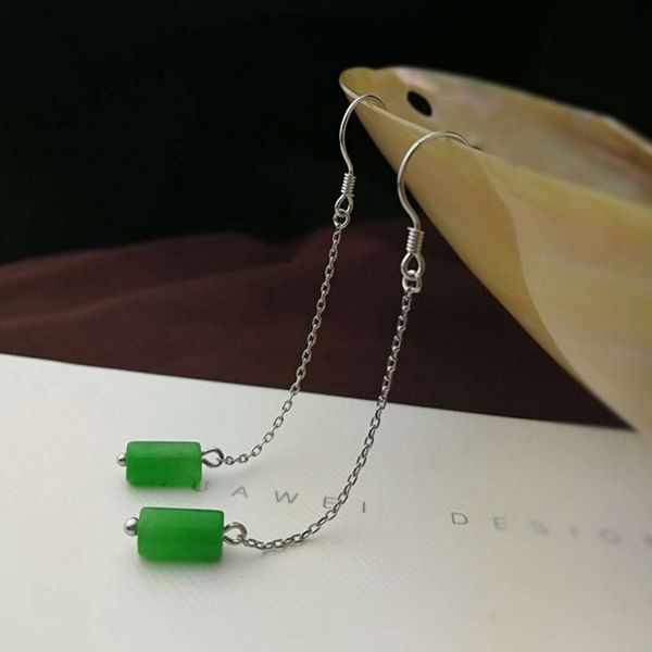 fnj 925 silver feicui earrings for women natural green stone s925 sterling silver long drop earring, Golden;silver
fnj 925 silver feicui earrings for women natural green stone s925 sterling silver long drop earring, Golden;silver