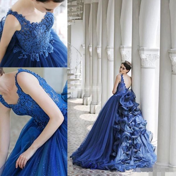 2018 royal blue elegant ball gown quinceanera dresses spaghetti beads sweet 16 dresses bakcless tiered ruffles princess evening prom dresses, Blue;red
2018 royal blue elegant ball gown quinceanera dresses spaghetti beads sweet 16 dresses bakcless tiered ruffles princess evening prom dresses, Blue;red
