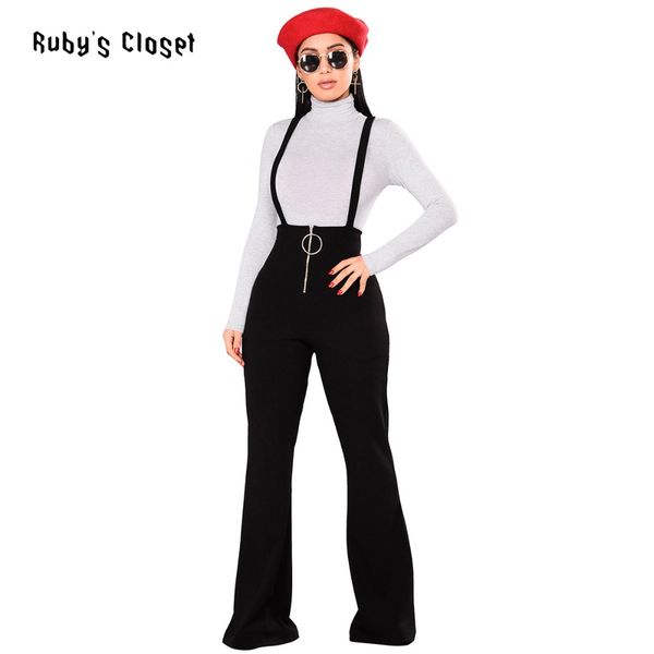 ruby's closet fashion circle ring zipper women jumpsuits sleeveless backless wide leg pants solid ladies overalls zsc-g076, Black;white
ruby's closet fashion circle ring zipper women jumpsuits sleeveless backless wide leg pants solid ladies overalls zsc-g076, Black;white