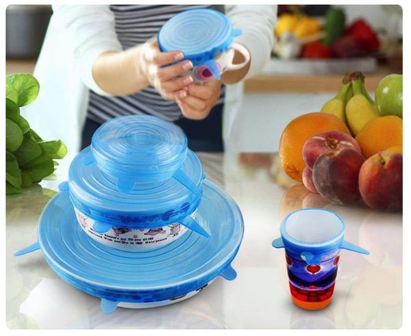 6pcs/set of different size silicone suction lid-bowl universal lid silicone saran food wrap-bowl pot lid-silicon stretch lids food saver
6pcs/set of different size silicone suction lid-bowl universal lid silicone saran food wrap-bowl pot lid-silicon stretch lids food saver