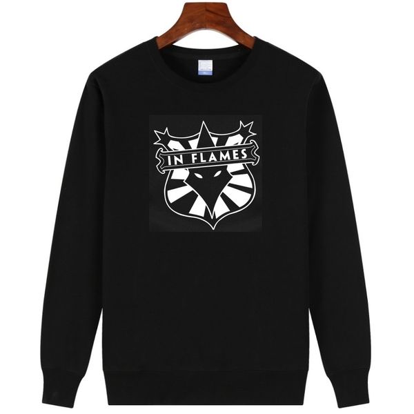 in flames rock band o-neck hoodies melodic death metal fleece pullover sudaderas male female popular sweatshirts, Black 
in flames rock band o-neck hoodies melodic death metal fleece pullover sudaderas male female popular sweatshirts, Black