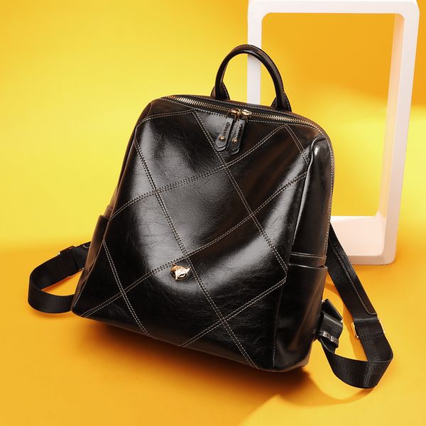 foxer brand student casual solid backpack teenage lattice shape school bags women new fashion soft backpack for female
foxer brand student casual solid backpack teenage lattice shape school bags women new fashion soft backpack for female