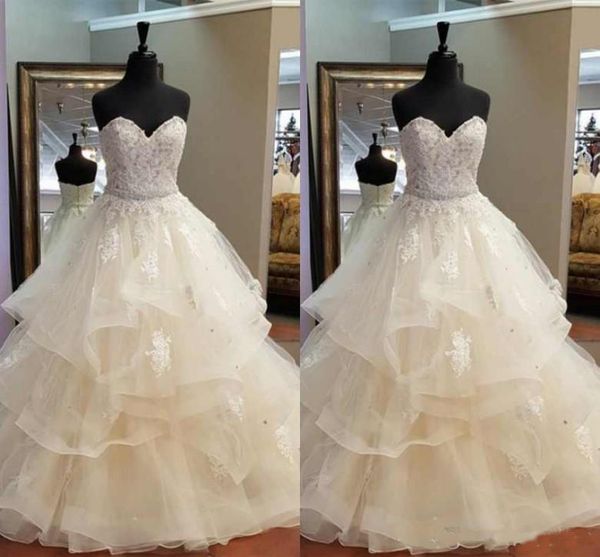Gorgeous A-Line Ruffles Wedding Dresses Sweetheart Crystal Beaded Sash Beautiful Bridal Dresses Real Pictures Wedding Party Wear
Gorgeous A-Line Ruffles Wedding Dresses Sweetheart Crystal Beaded Sash Beautiful Bridal Dresses Real Pictures Wedding Party Wear
