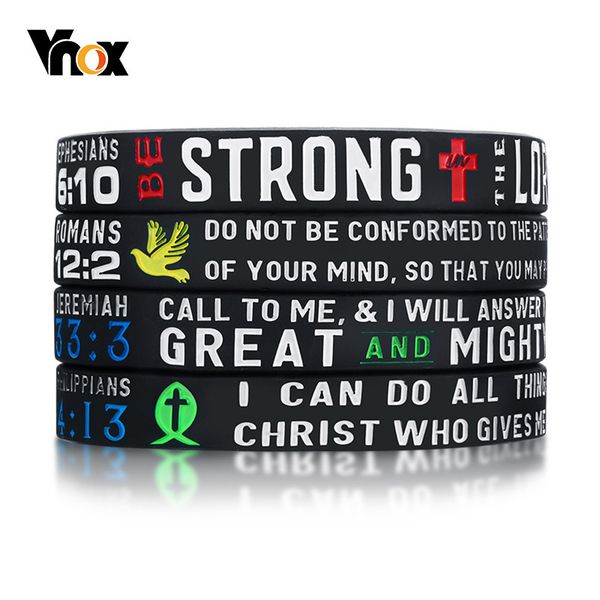 vnox 4pcs/set men's racelet with "power of faith" bible verse wristbands christian religious prayer jewelry gifts, White
vnox 4pcs/set men's racelet with "power of faith" bible verse wristbands christian religious prayer jewelry gifts, White