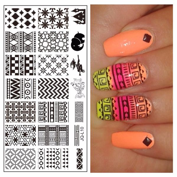 diy nail beauty designs stainless steel image stamping plates nail art template stamp decorations tools accessories #jq-l10, White
diy nail beauty designs stainless steel image stamping plates nail art template stamp decorations tools accessories #jq-l10, White