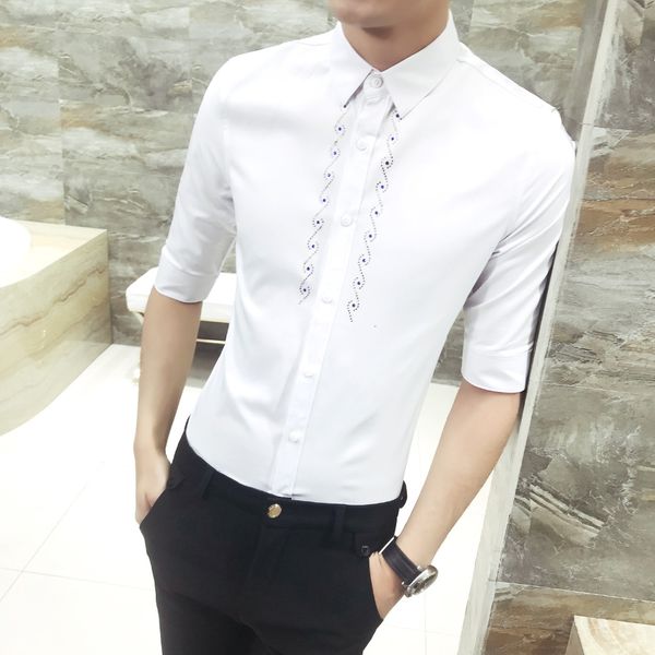 2018 новое лето мужчины рубашка горячей продажи slim fit повседневные рубашки платья мужчины плюс размер ночной клуб смокинг рубашка мужская, White;black
2018 новое лето мужчины рубашка горячей продажи slim fit повседневные рубашки платья мужчины плюс размер ночной клуб смокинг рубашка мужская, White;black