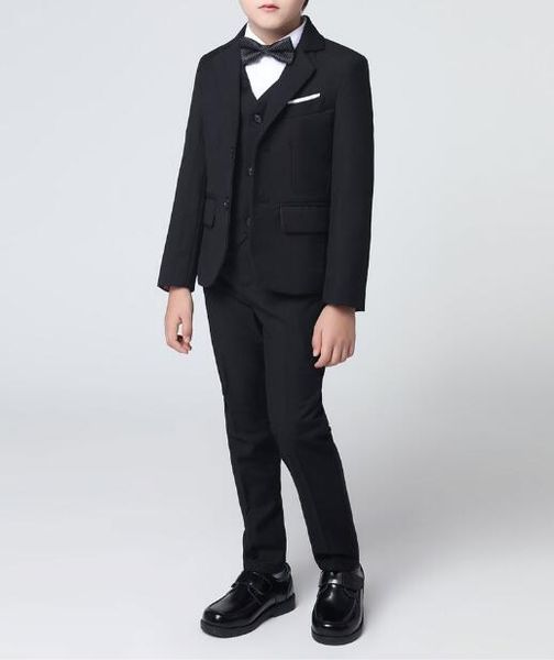custom fashion new solid color boy suit three-piece suit (jacket + pants + vest) boy dance party graduation ceremony formal dress, Black
custom fashion new solid color boy suit three-piece suit (jacket + pants + vest) boy dance party graduation ceremony formal dress, Black