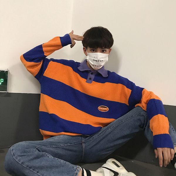 зима новый мужской свитер теплая мода полосатый контраст цвета шить с длинными рукавами лацкан вязать пуловер человек повседневная мужская о, White;black
зима новый мужской свитер теплая мода полосатый контраст цвета шить с длинными рукавами лацкан вязать пуловер человек повседневная мужская о, White;black