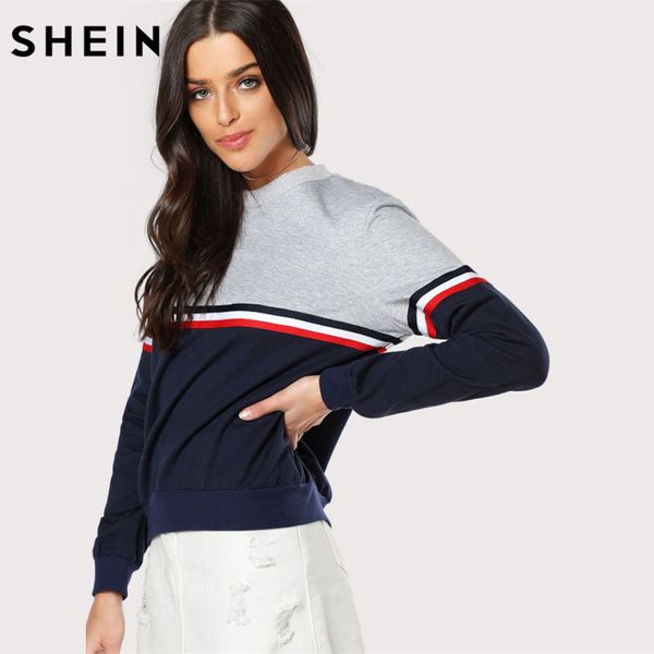 O-Neck Striped Woven Tape Detail Two Tone Sweatshirt Women Casual Pullovers Color Block Long Sleeve Sweatshirts New Patchwork
O-Neck Striped Woven Tape Detail Two Tone Sweatshirt Women Casual Pullovers Color Block Long Sleeve Sweatshirts New Patchwork