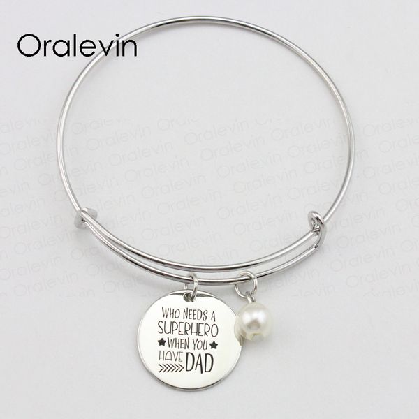 who needs a superhero when you have dad inspirational hand stamped engraved custom pendant bracelet jewelry,10pcs/lot, #ln1836b, Black
who needs a superhero when you have dad inspirational hand stamped engraved custom pendant bracelet jewelry,10pcs/lot, #ln1836b, Black