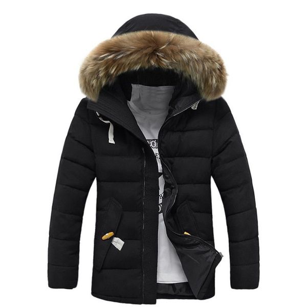 men cashmere overcoat slim jackets plus size fashion winter cotton coat thick warm outwear parka hooded fur collar jacket, Black;brown
men cashmere overcoat slim jackets plus size fashion winter cotton coat thick warm outwear parka hooded fur collar jacket, Black;brown