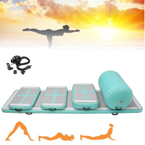 6 pieces inflatable gymnastics airtrack tumbling mat air track floor mats with electric air pump for home use/training
6 pieces inflatable gymnastics airtrack tumbling mat air track floor mats with electric air pump for home use/training