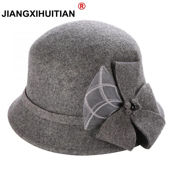vintage stylish fall winter 100% wool fedoras hat for women flowers hat for lady girls floppy cartola female felt bowler cap, Blue;gray
vintage stylish fall winter 100% wool fedoras hat for women flowers hat for lady girls floppy cartola female felt bowler cap, Blue;gray