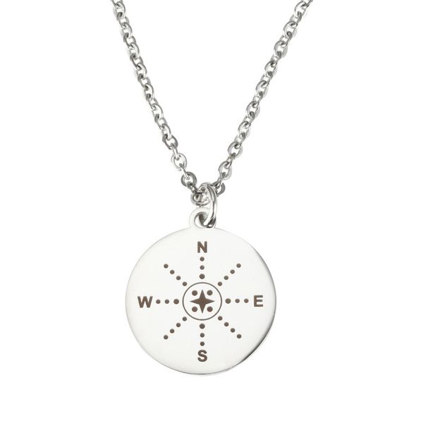 inspirational lettering necklace compass round lettering stainless steel simple necklace fashion jewelry, Silver
inspirational lettering necklace compass round lettering stainless steel simple necklace fashion jewelry, Silver