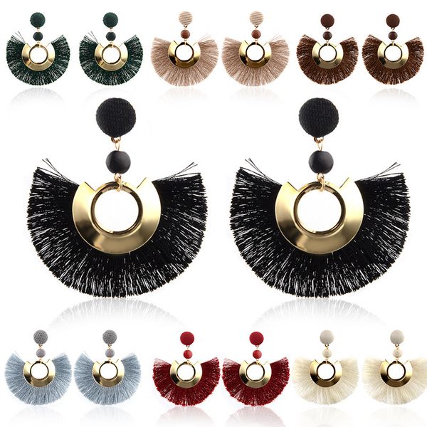 2018 exaggerated tassel earrings creative personality personality wild geometric earrings temperament fashion fan shape, Golden;silver
2018 exaggerated tassel earrings creative personality personality wild geometric earrings temperament fashion fan shape, Golden;silver