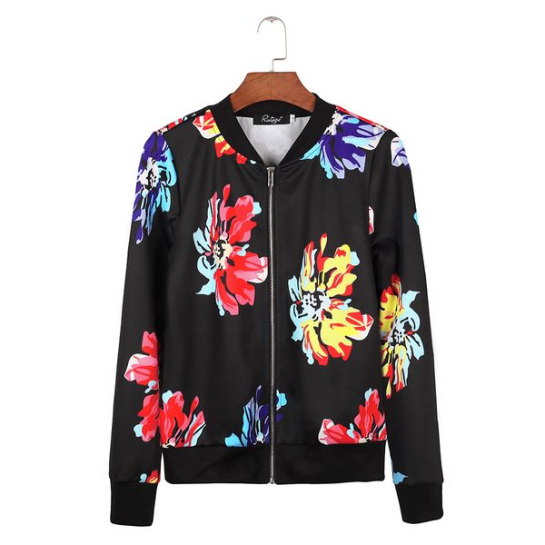 2018 new brand women floral print jackets ladies fashion fall long sleeve slim outerwear coats 6 colors, Black;brown
2018 new brand women floral print jackets ladies fashion fall long sleeve slim outerwear coats 6 colors, Black;brown