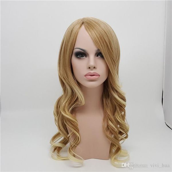 america and europe blonde long curly wigs natural synthetic hair for white black wowen side points xt617
america and europe blonde long curly wigs natural synthetic hair for white black wowen side points xt617