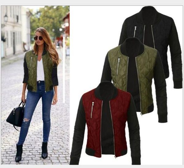 spring and autumn new solid color women's fashion zipper jacket coat jackets, Black;brown
spring and autumn new solid color women's fashion zipper jacket coat jackets, Black;brown