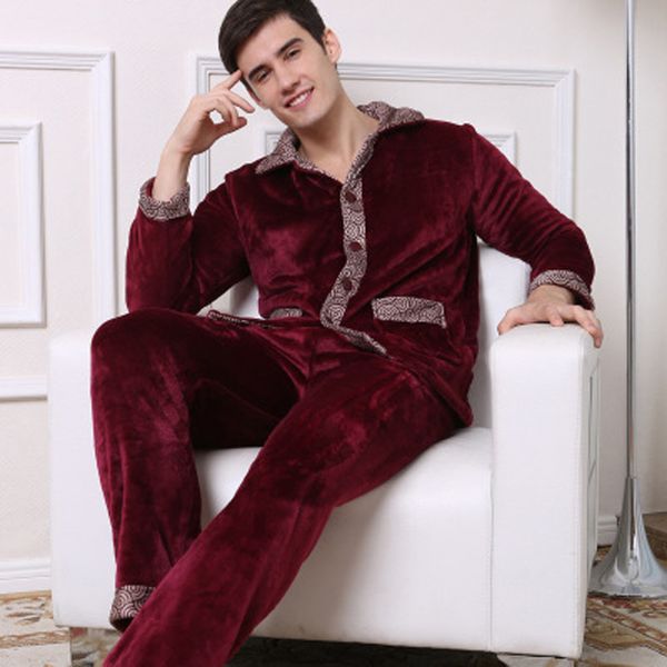 winter men's pajamas long sleeve sleepwear 100% flannel solid men's sleepwear home lounge pajama sets plus size, Black;brown
winter men's pajamas long sleeve sleepwear 100% flannel solid men's sleepwear home lounge pajama sets plus size, Black;brown
