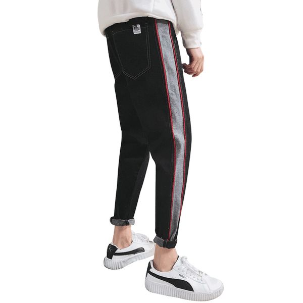 side stripes mens pants track big size slim fit korean fashions men stripe pants trousers pockets jogger hombre mens clothing c, Black
side stripes mens pants track big size slim fit korean fashions men stripe pants trousers pockets jogger hombre mens clothing c, Black