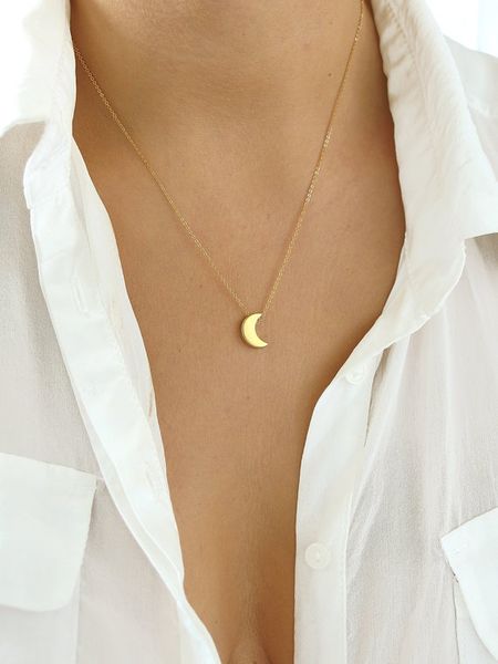 10pcs gold/silver dainty crescent moon necklace minimalist half-moon necklace chain pendant jewelry accessory gift
10pcs gold/silver dainty crescent moon necklace minimalist half-moon necklace chain pendant jewelry accessory gift
