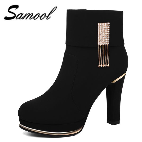 women autumn thin 10cm super high heels flock upper casual ankle boots zipper fashion style party boots botas de mujer xx4, Black
women autumn thin 10cm super high heels flock upper casual ankle boots zipper fashion style party boots botas de mujer xx4, Black