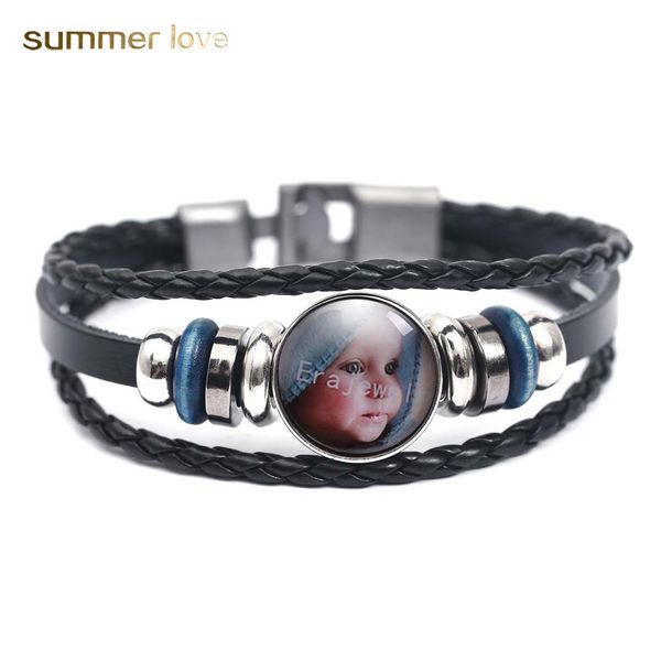 baby pattern glass dome leather bracelet for women men multilayer knot bracelet fashion jewelry wholesale, Black
baby pattern glass dome leather bracelet for women men multilayer knot bracelet fashion jewelry wholesale, Black