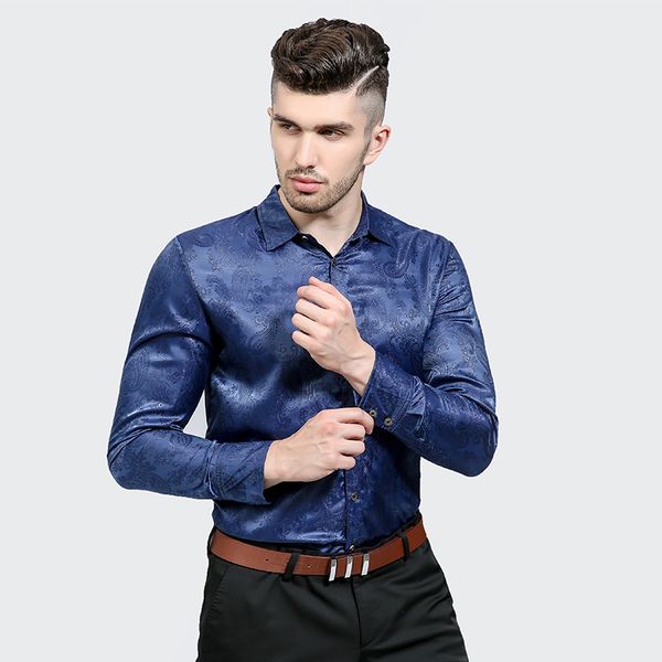 bright silk shirts men promotion autumn long sleeve high grade casual cotton flower shirts for men designer slim fit dress shirts, White;black
bright silk shirts men promotion autumn long sleeve high grade casual cotton flower shirts for men designer slim fit dress shirts, White;black