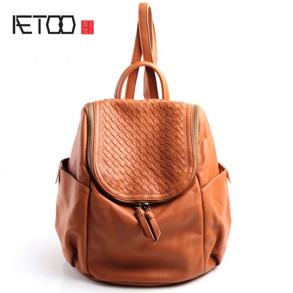 aetoo pure leather european and american fashion retro casual backpack leather woven backpack tide style college wind
aetoo pure leather european and american fashion retro casual backpack leather woven backpack tide style college wind