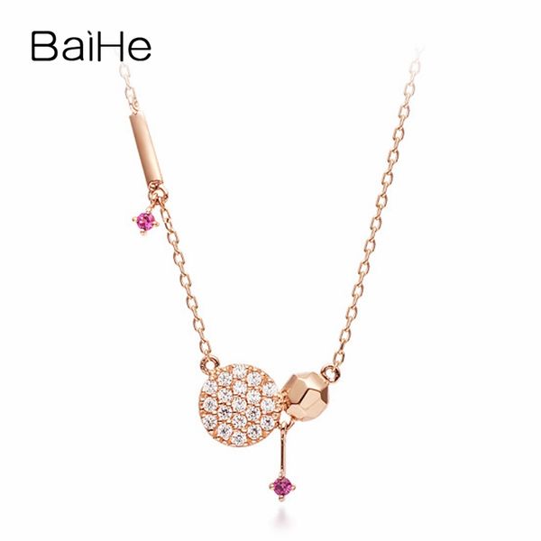 baihe solid 18k rose gold 0.17ct certified 100% genuine natural diamonds & rubys engagement trendy jewelry elegant necklaces, Silver
baihe solid 18k rose gold 0.17ct certified 100% genuine natural diamonds & rubys engagement trendy jewelry elegant necklaces, Silver