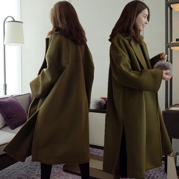 autumn and winter new woolen coat thickening large size korean version of woolen coat jacket loose loose long women, Tan;black
autumn and winter new woolen coat thickening large size korean version of woolen coat jacket loose loose long women, Tan;black