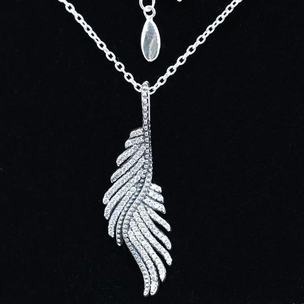 real silver magnificent feather pendant necklaces with box fit pandora style jewelry necklace for women men
real silver magnificent feather pendant necklaces with box fit pandora style jewelry necklace for women men