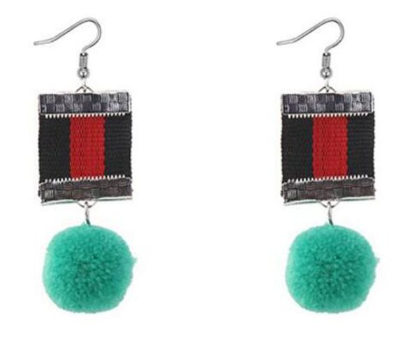 new style korean fashion personality cloth art mao mao ball pendant earrings simple earrings classic exquisite, Silver
new style korean fashion personality cloth art mao mao ball pendant earrings simple earrings classic exquisite, Silver