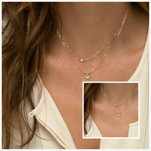 delicated choker necklaces girl & ladies 18k gold tone double layer u rhinestone pendant alloy necklaces, Golden;silver
delicated choker necklaces girl & ladies 18k gold tone double layer u rhinestone pendant alloy necklaces, Golden;silver