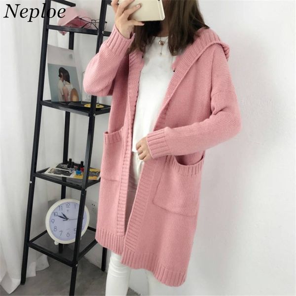 neploe 2018 new cardigan jacket medium-long hooded sweater coat pocket design solid sweaters cardigans woman open stitch 36341, White;black
neploe 2018 new cardigan jacket medium-long hooded sweater coat pocket design solid sweaters cardigans woman open stitch 36341, White;black